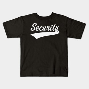 Security Lettering (Team / Service / White) Kids T-Shirt